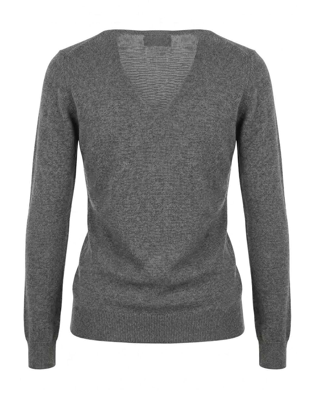 Malo Gray V Neck Sweater