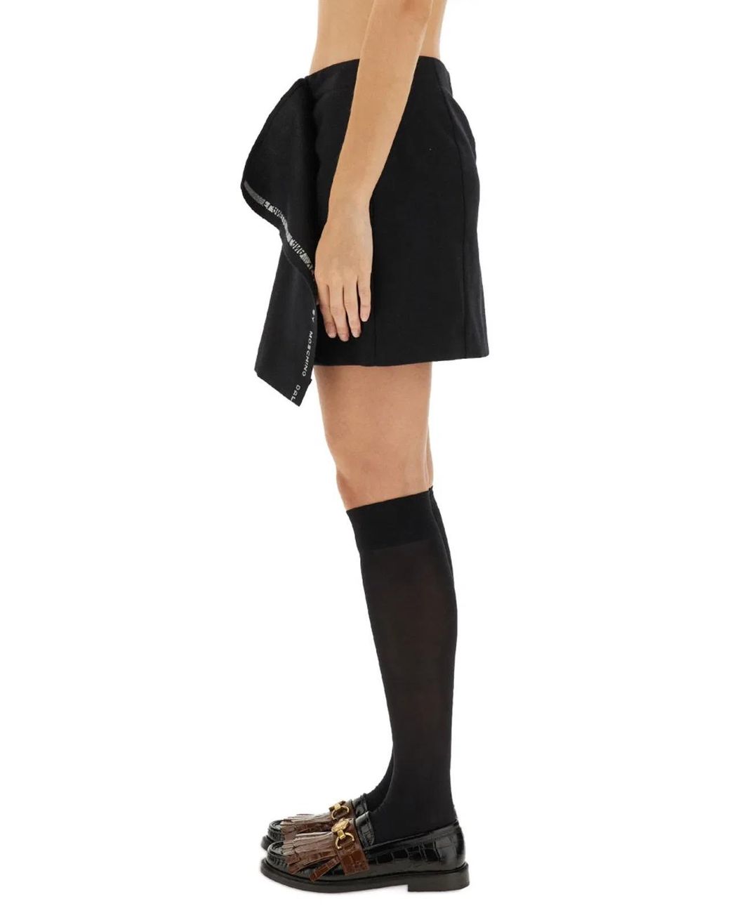 Moschino Couture Black Wool Skirt