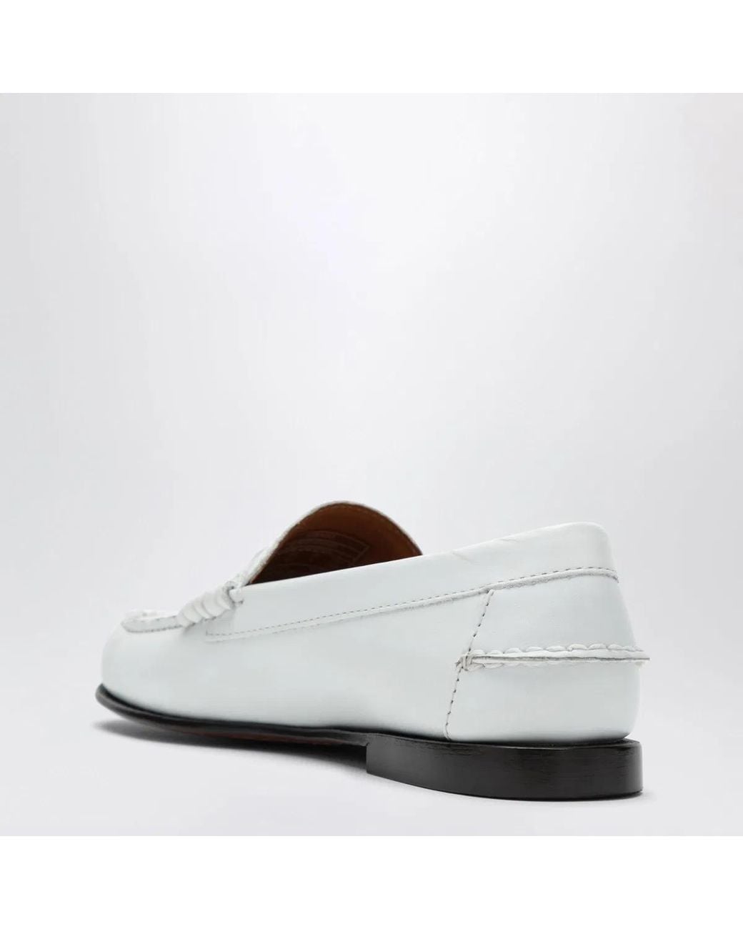 Sebago White Danielle Leather Loafers