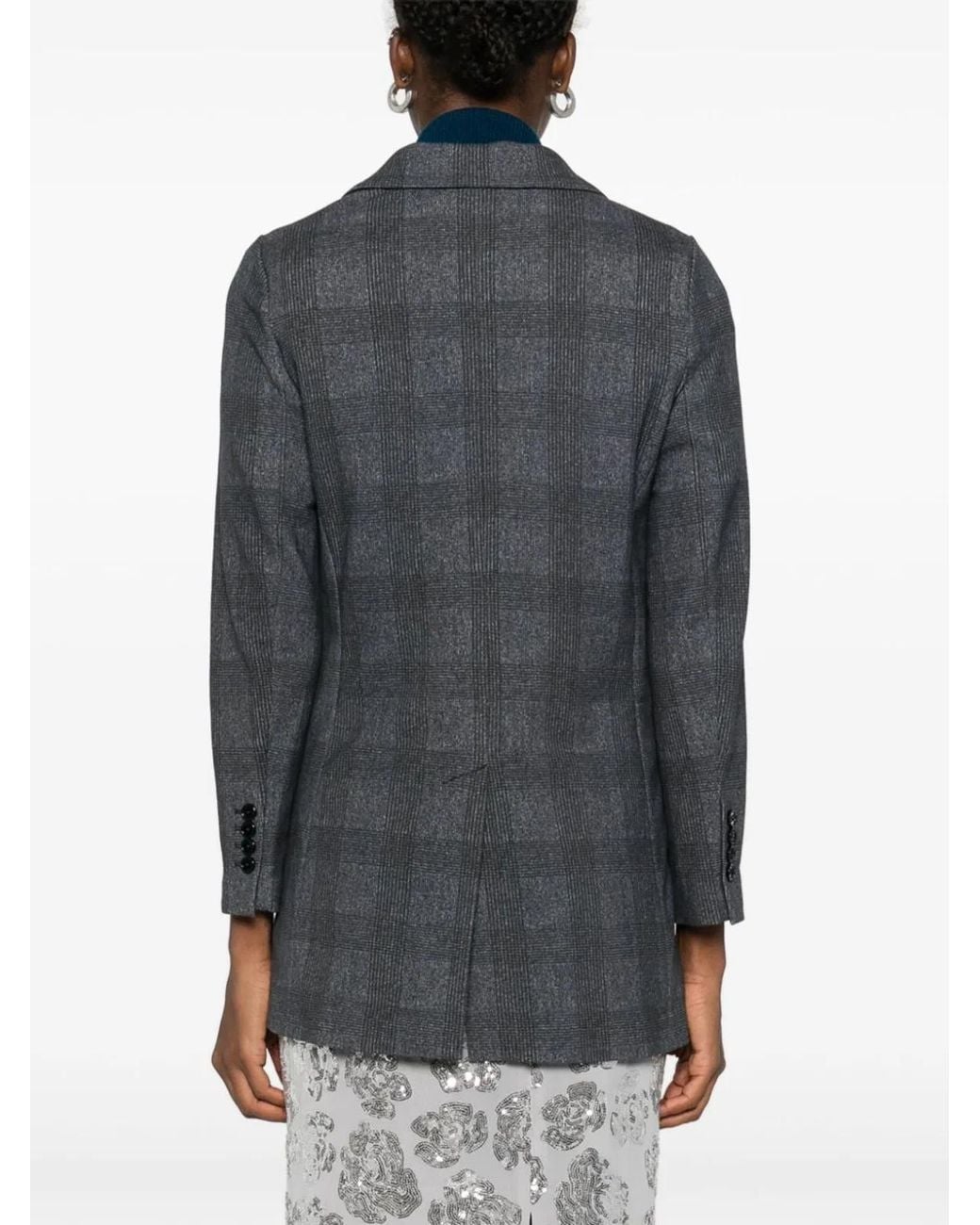 Circolo 1901 Gray Cotton Double-Breasted Jacket