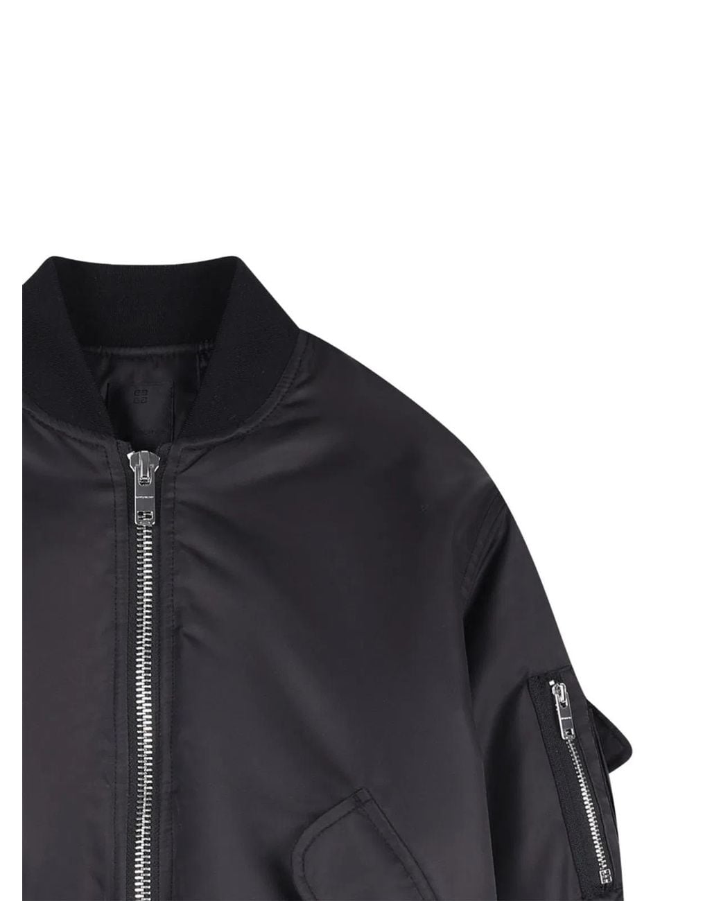 Givenchy Black Bomber Con Stampa Logo