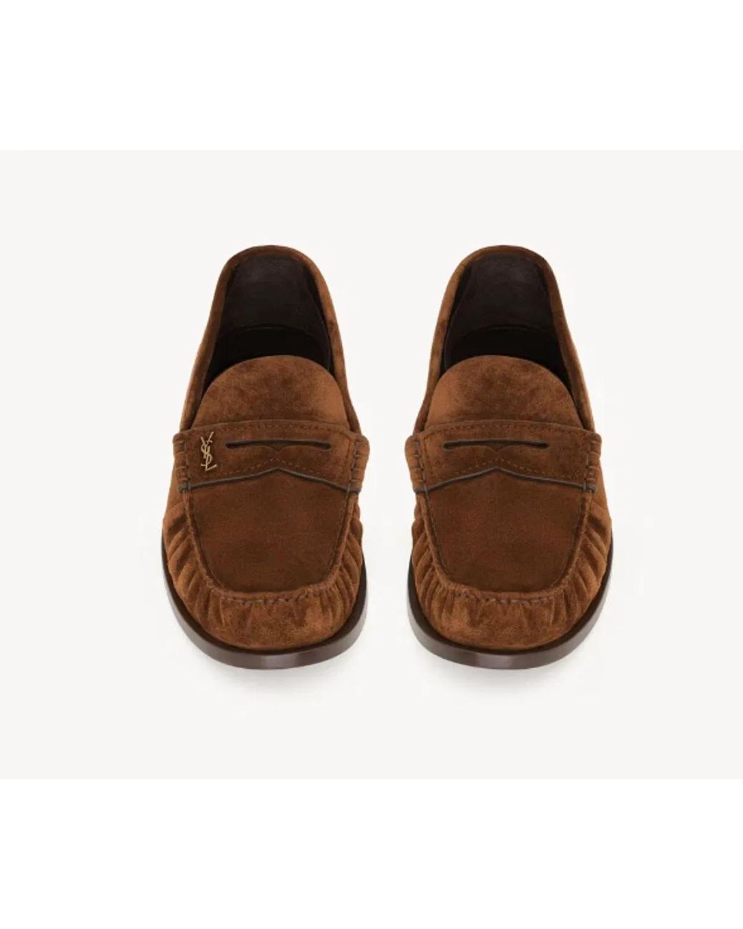 Saint Laurent Black Laurent Suede Leather Loafers for men
