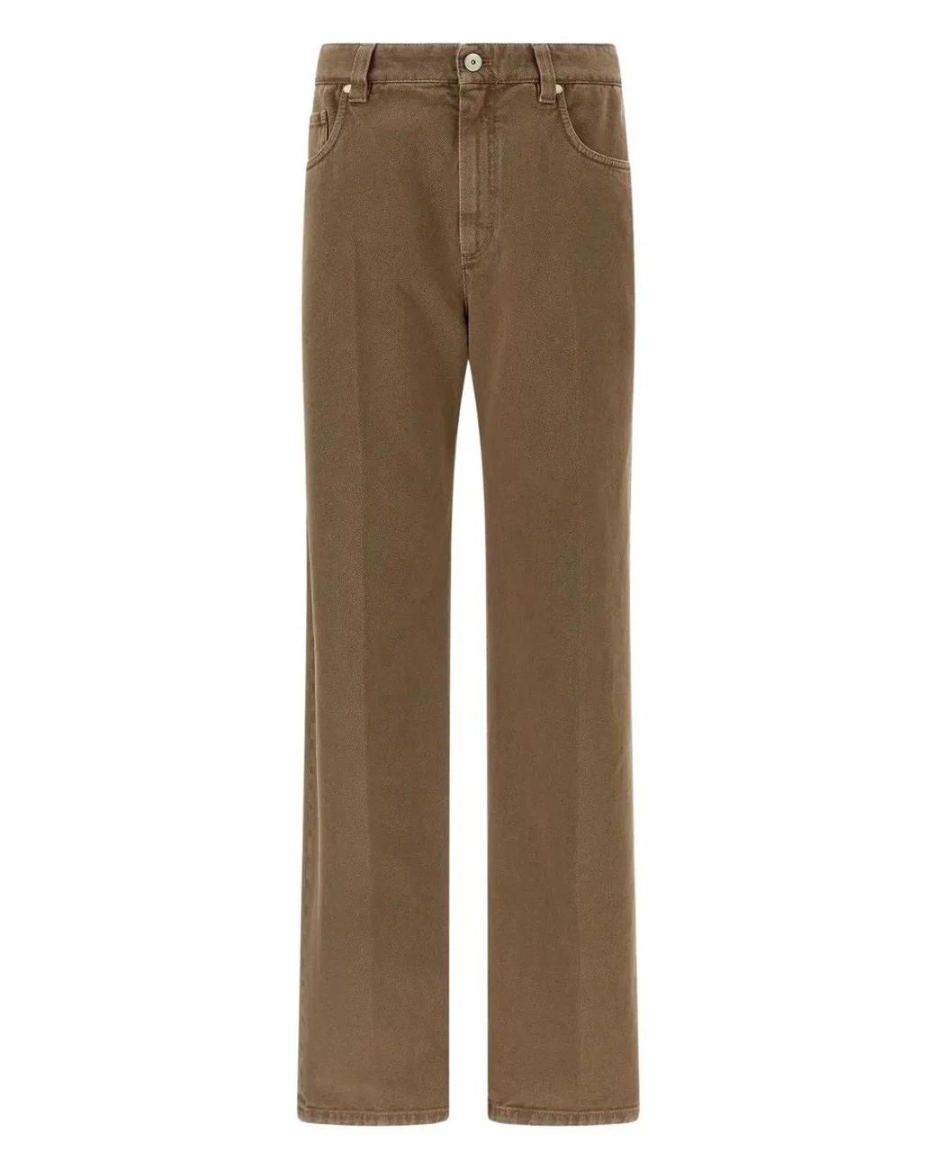 Brunello Cucinelli Natural Contemporary Loose Trousers