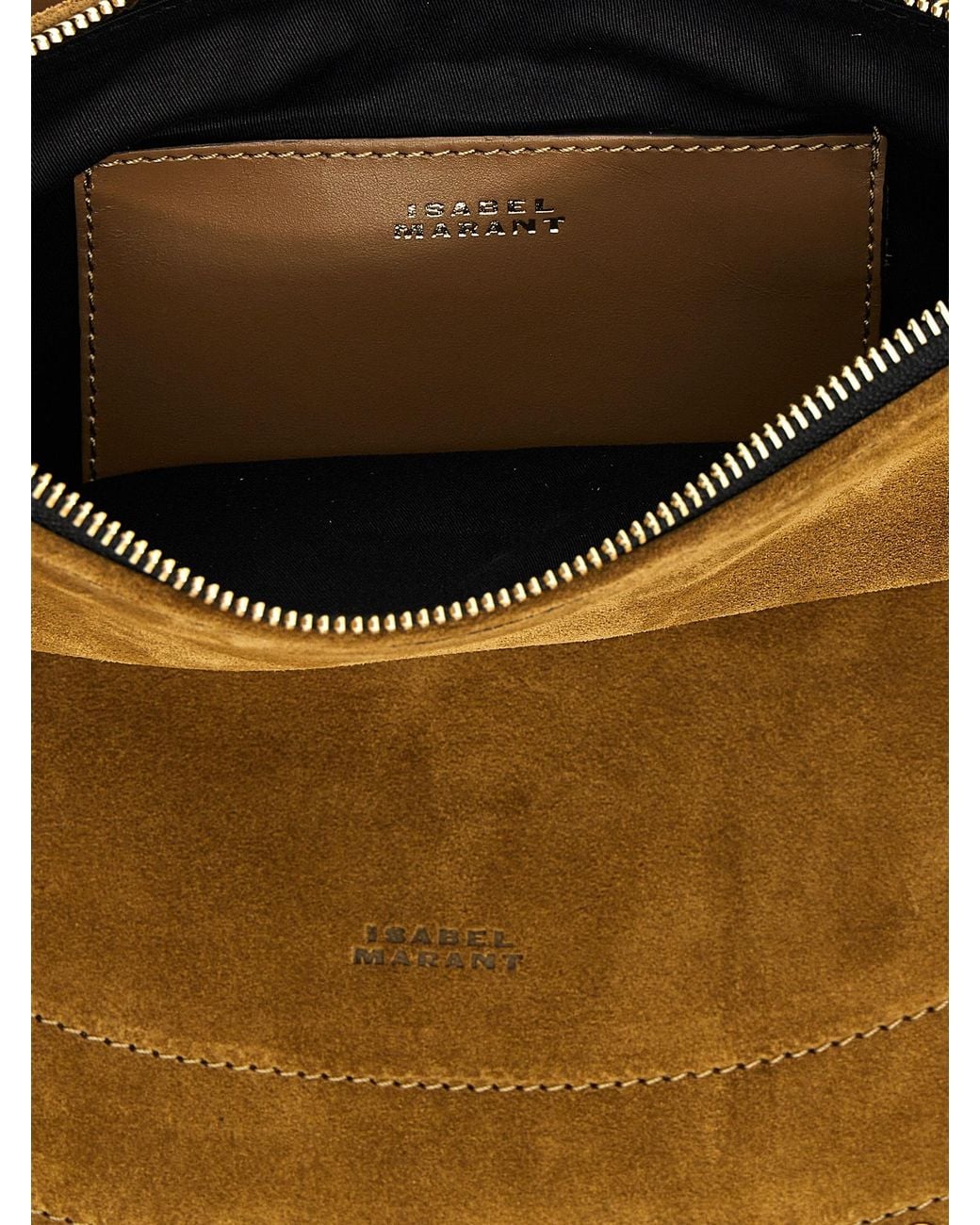 Isabel Marant Brown 'Oskan Hobo Zipped' Shoulder Bag