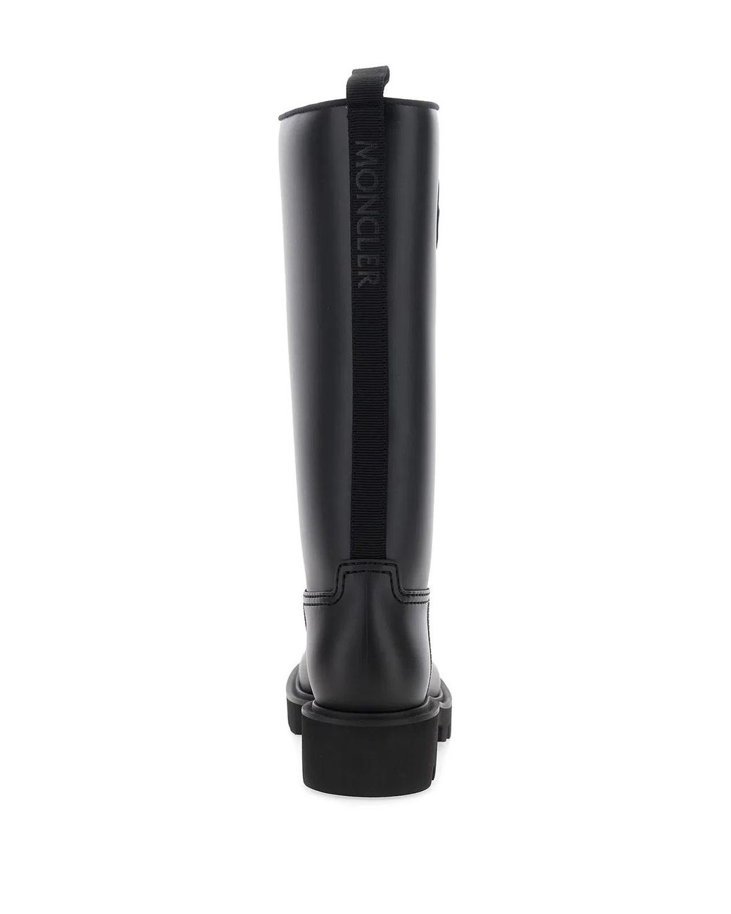 Moncler Blue Minimalist Mini Knee-High Waterpoof Rain Boots With Drawstring