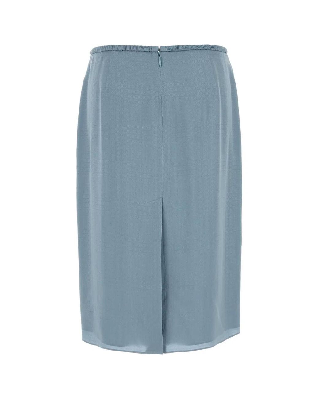 Gucci Blue Silk Midi Skirt
