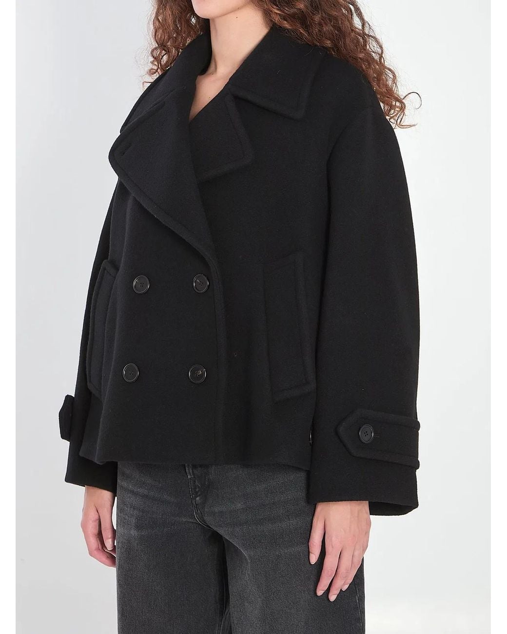 Chloé Black Wool Blend Coat