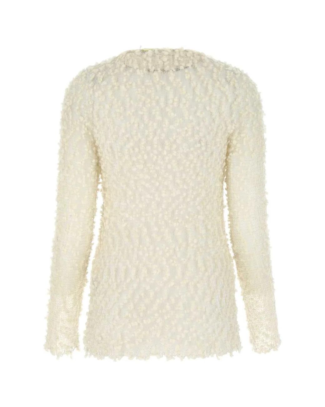 Jil Sander White Ivory Mesh Top