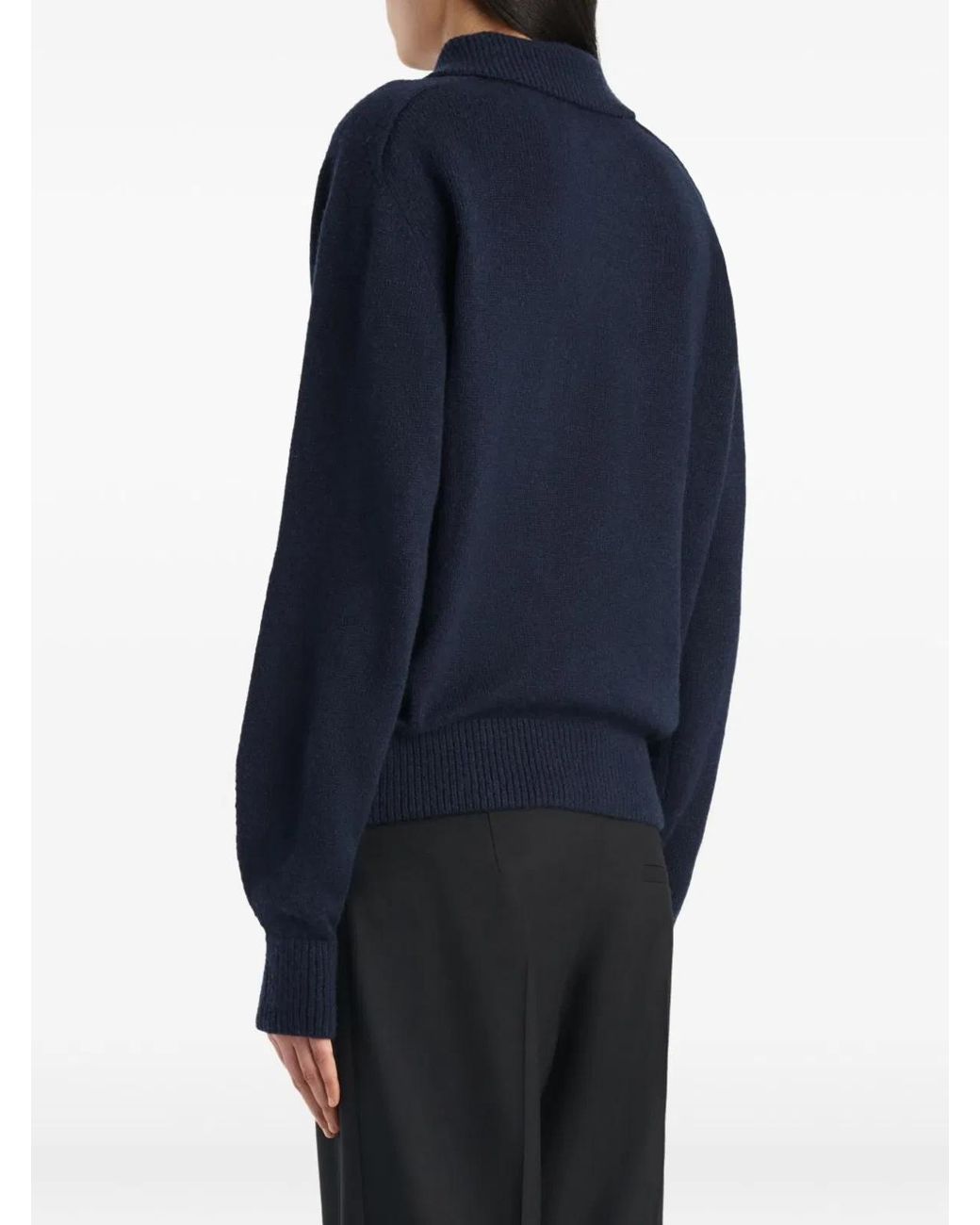 Khaite Blue Jackson Wool And Cashmere Jumper