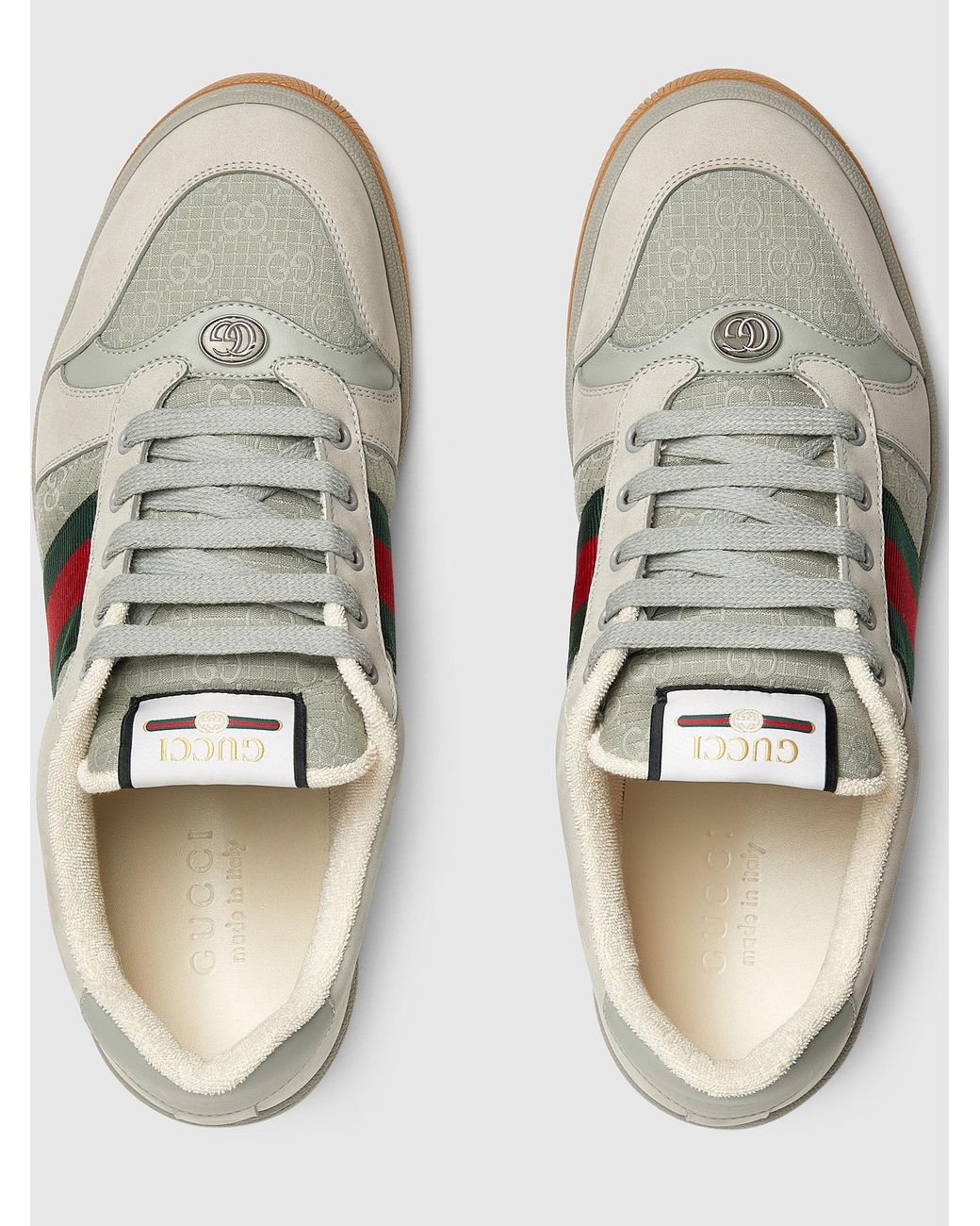 Gucci Gray Sneaker Screener With Gg for men