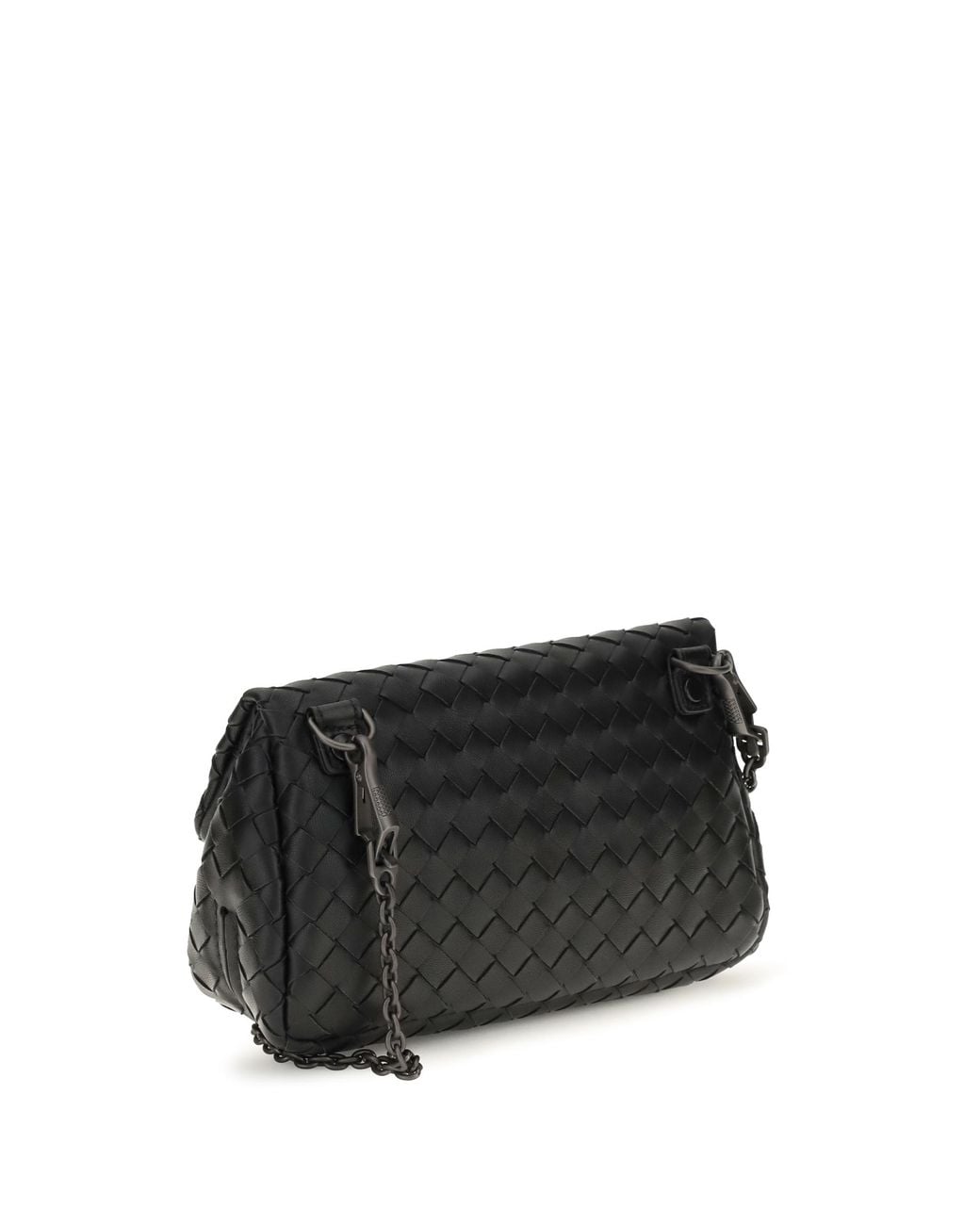 Bottega Veneta Black Intrecciato Shoulder Bag