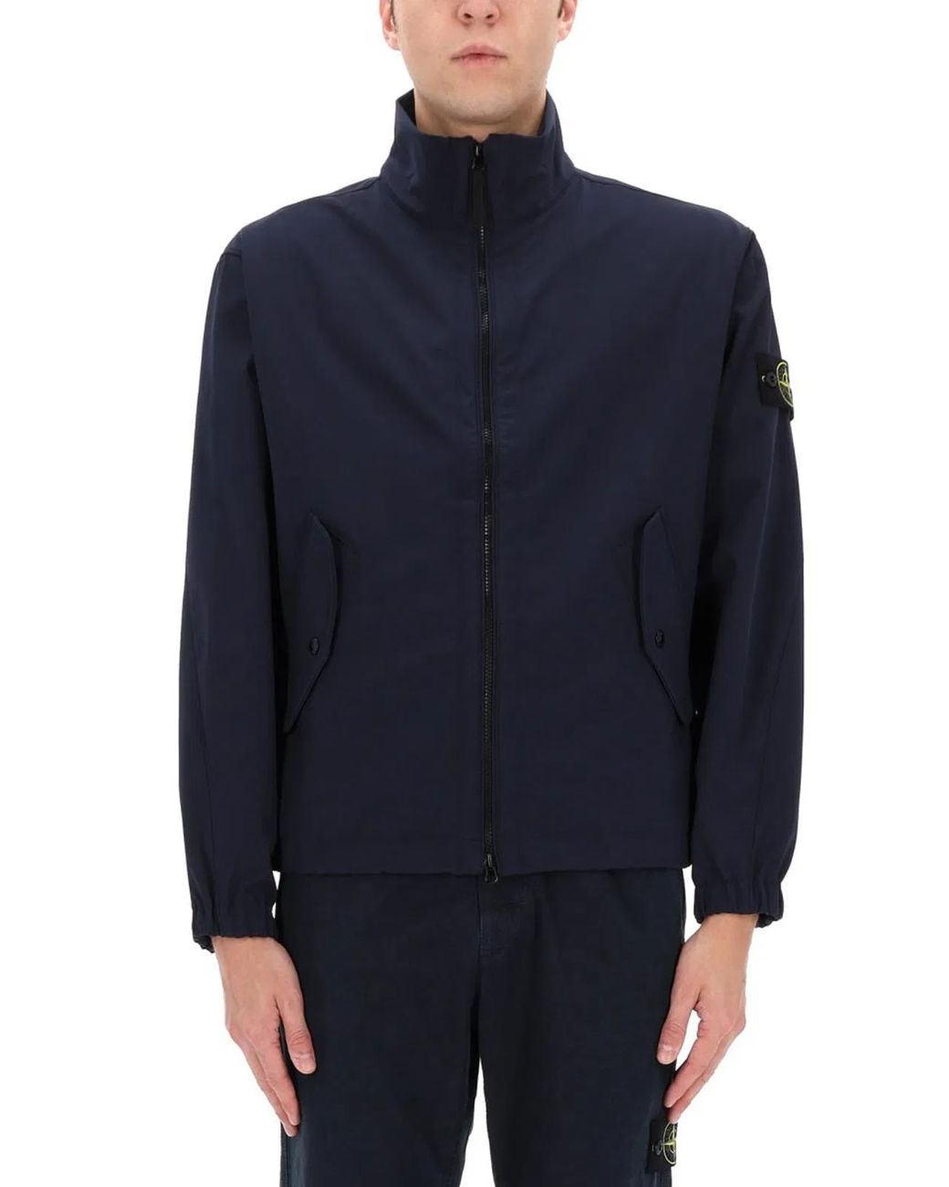 Stone Island Blue Stiff Collar Jacket for men