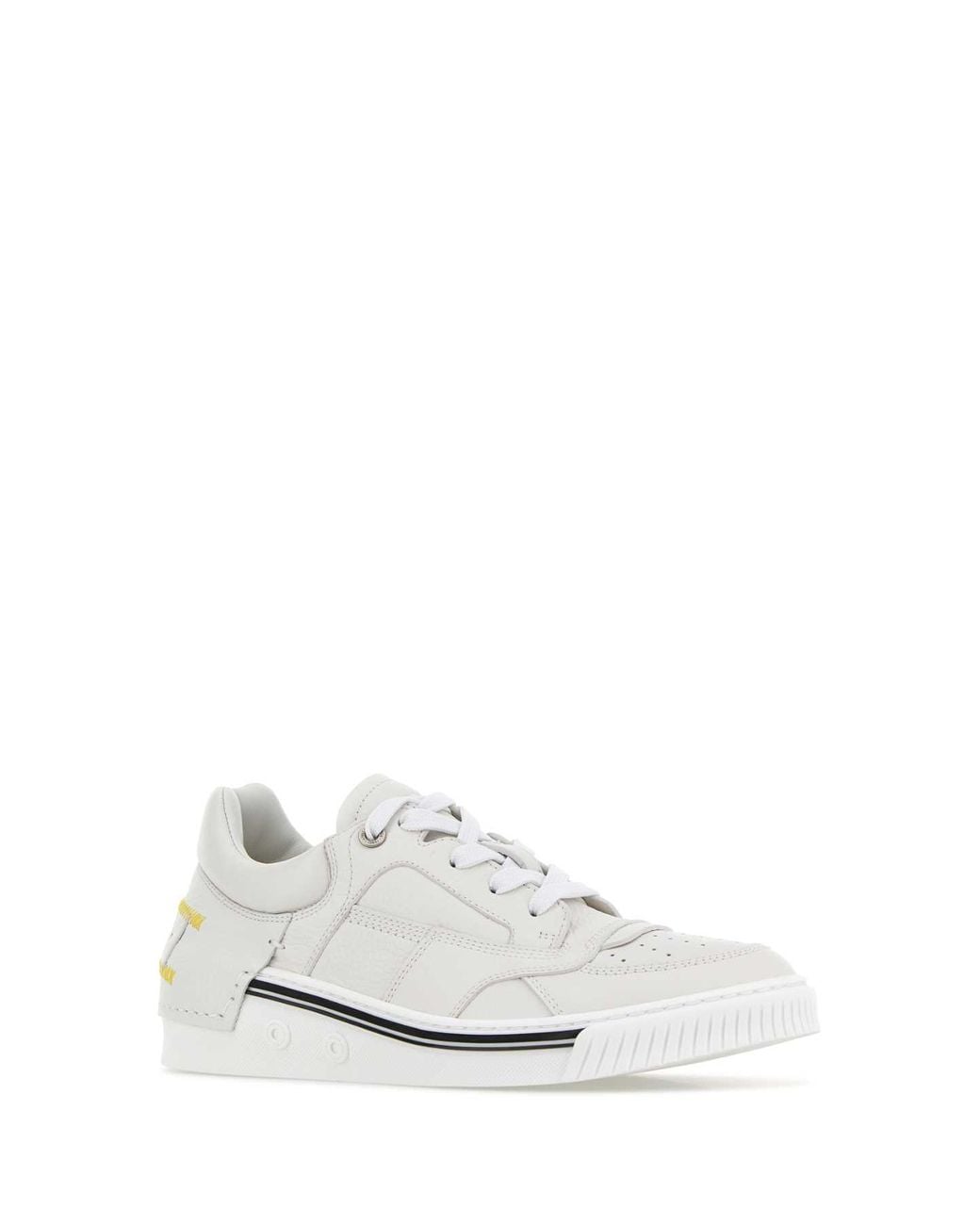 Fendi White Fender Vitello Nappa Leather Loafers for men