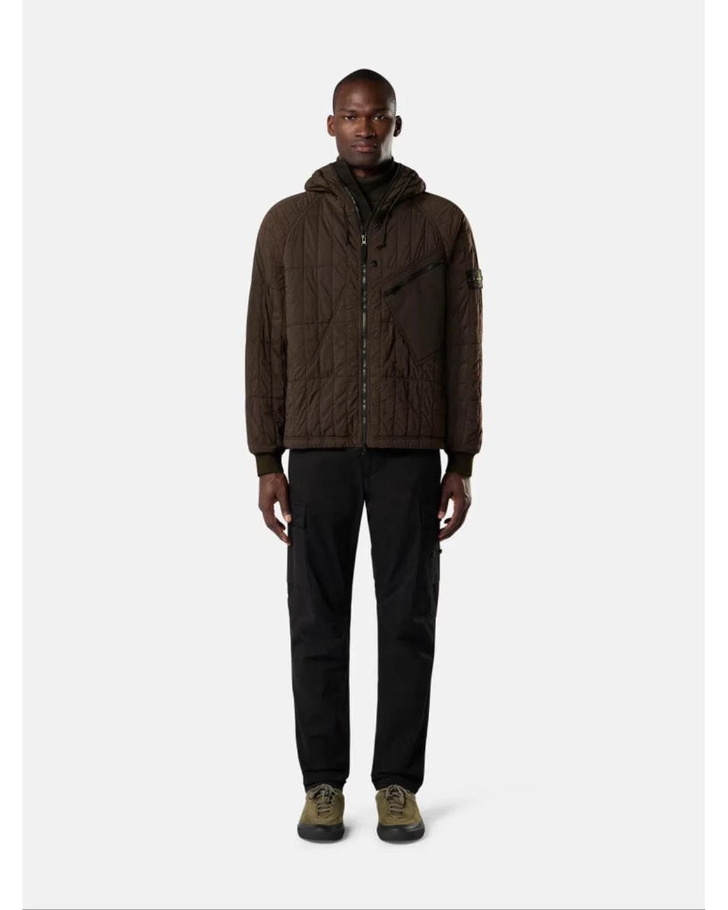 Stone Island Brown 4100015 Ultralight Nylon Quilted-Tc for men
