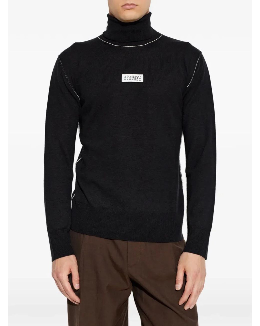 MM6 by Maison Margiela Black Pullover for men