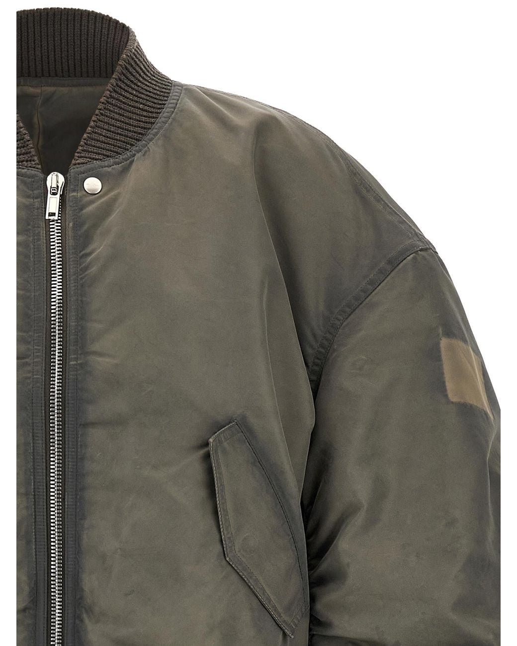 Rick Owens Gray 'Secchia Flight' Bomber Jacket for men