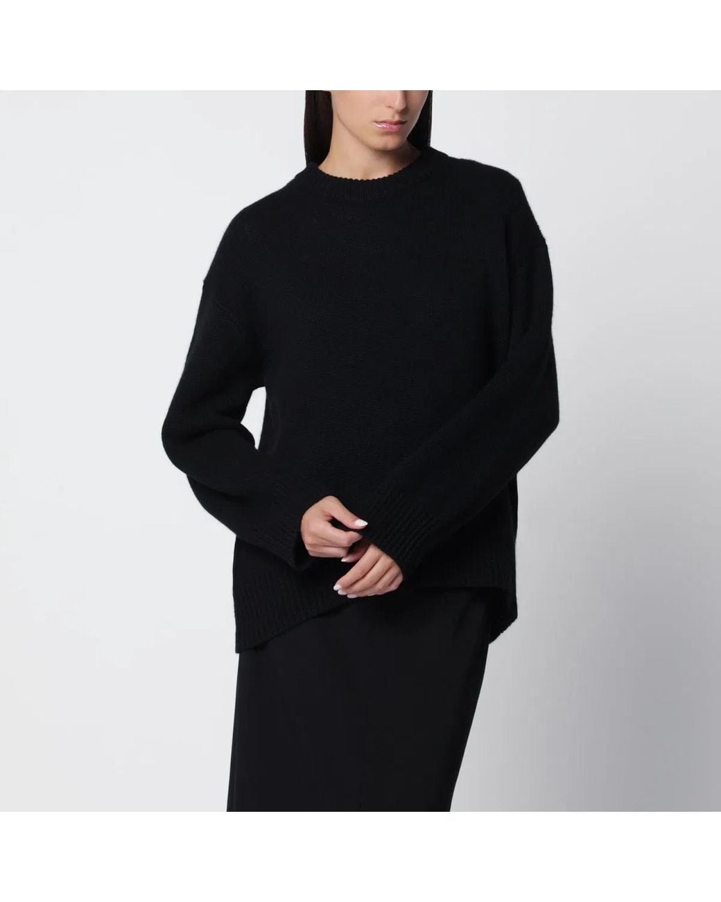 Lisa Yang Black Noor Crew-Neck Cashmere Sweater