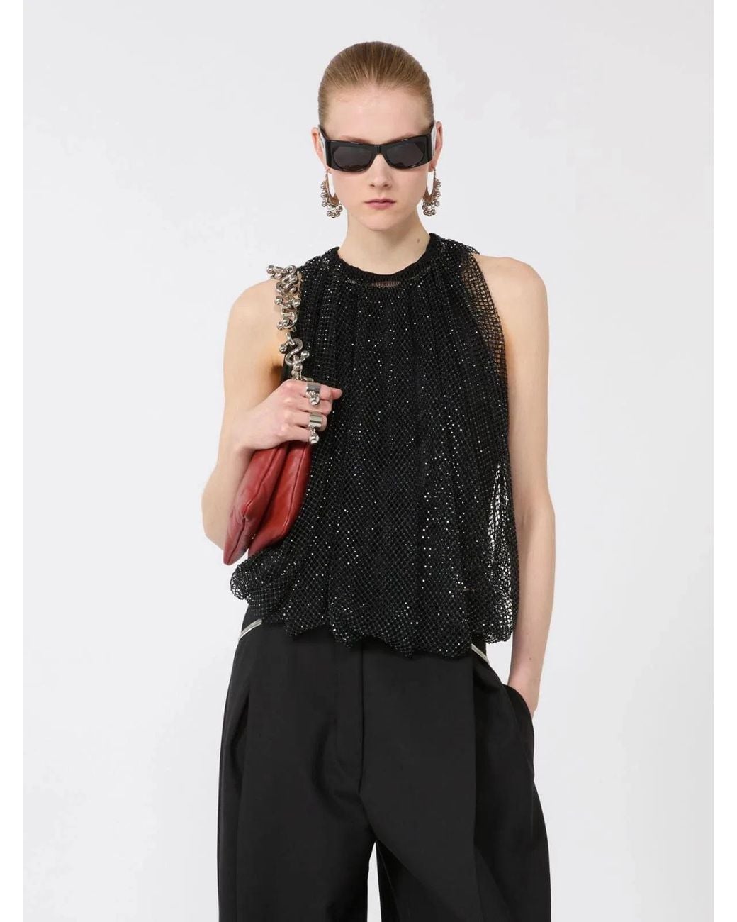 Max Mara Black Spxnodo Top