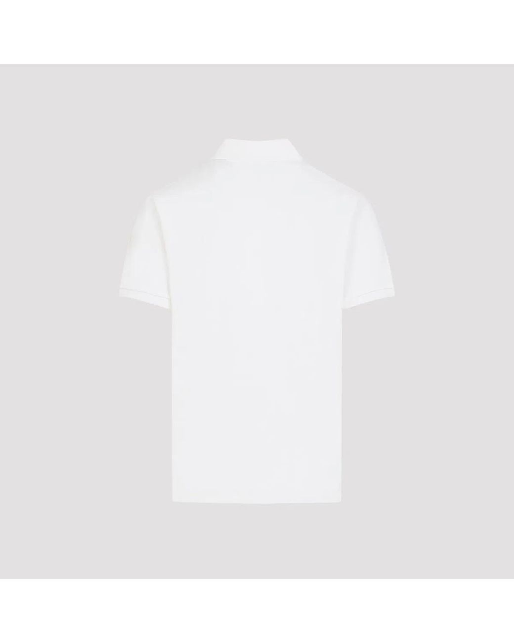 Moncler White Ss Polo for men