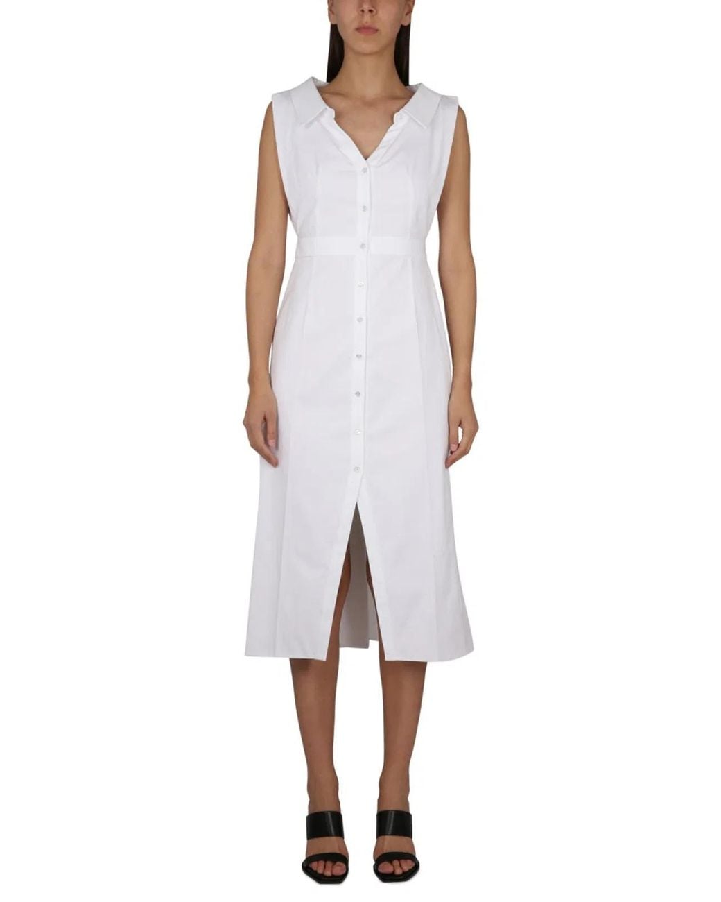 McQueen White Cotton Dress