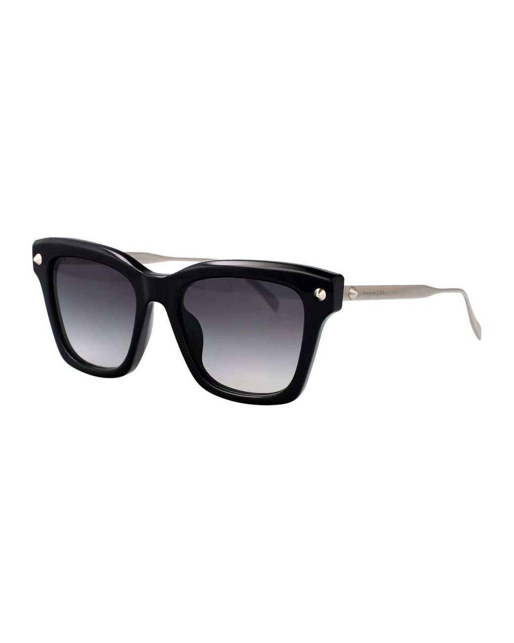 McQueen Black Metal Sunglasses