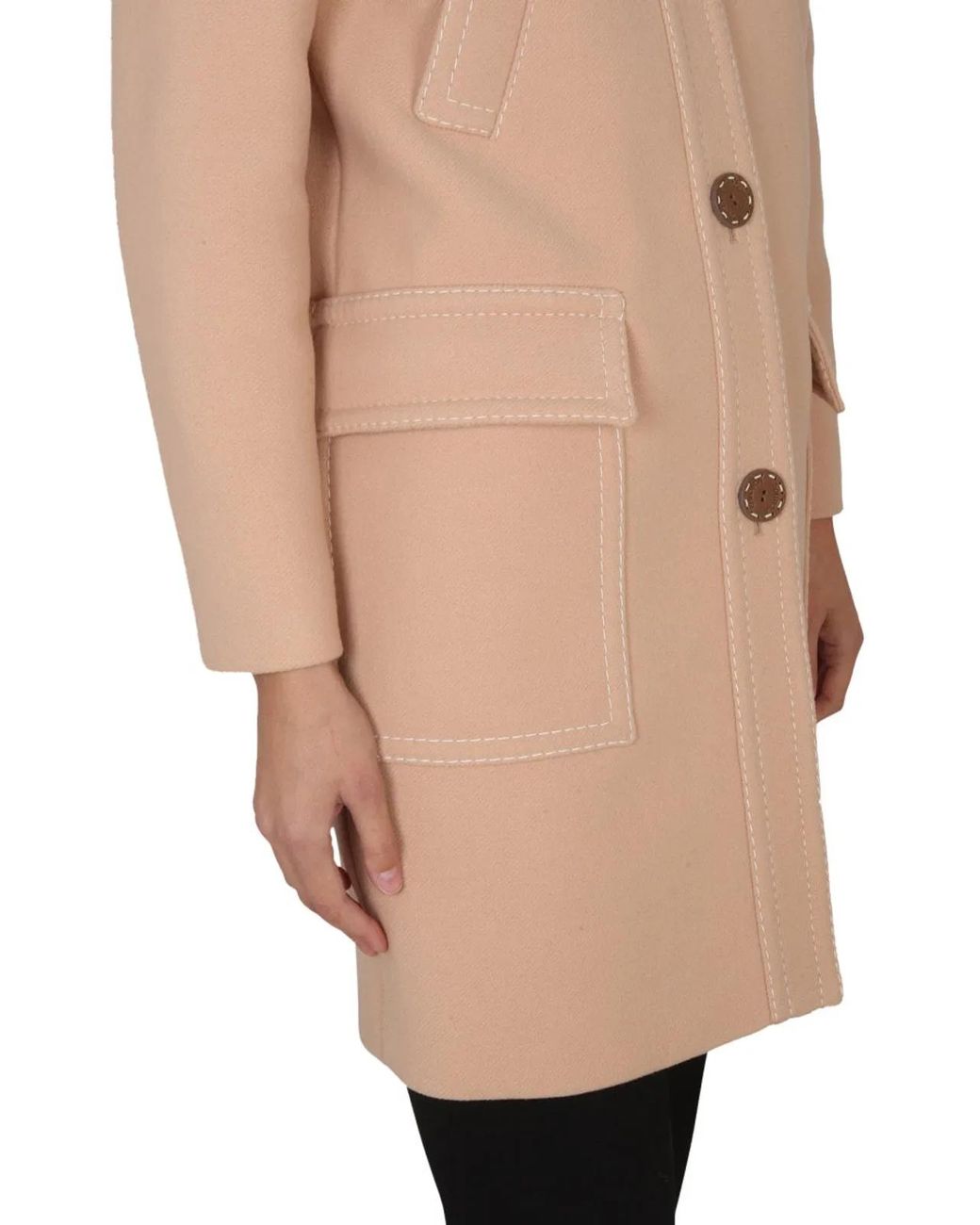 Boutique Moschino Natural Virgin Wool Coat