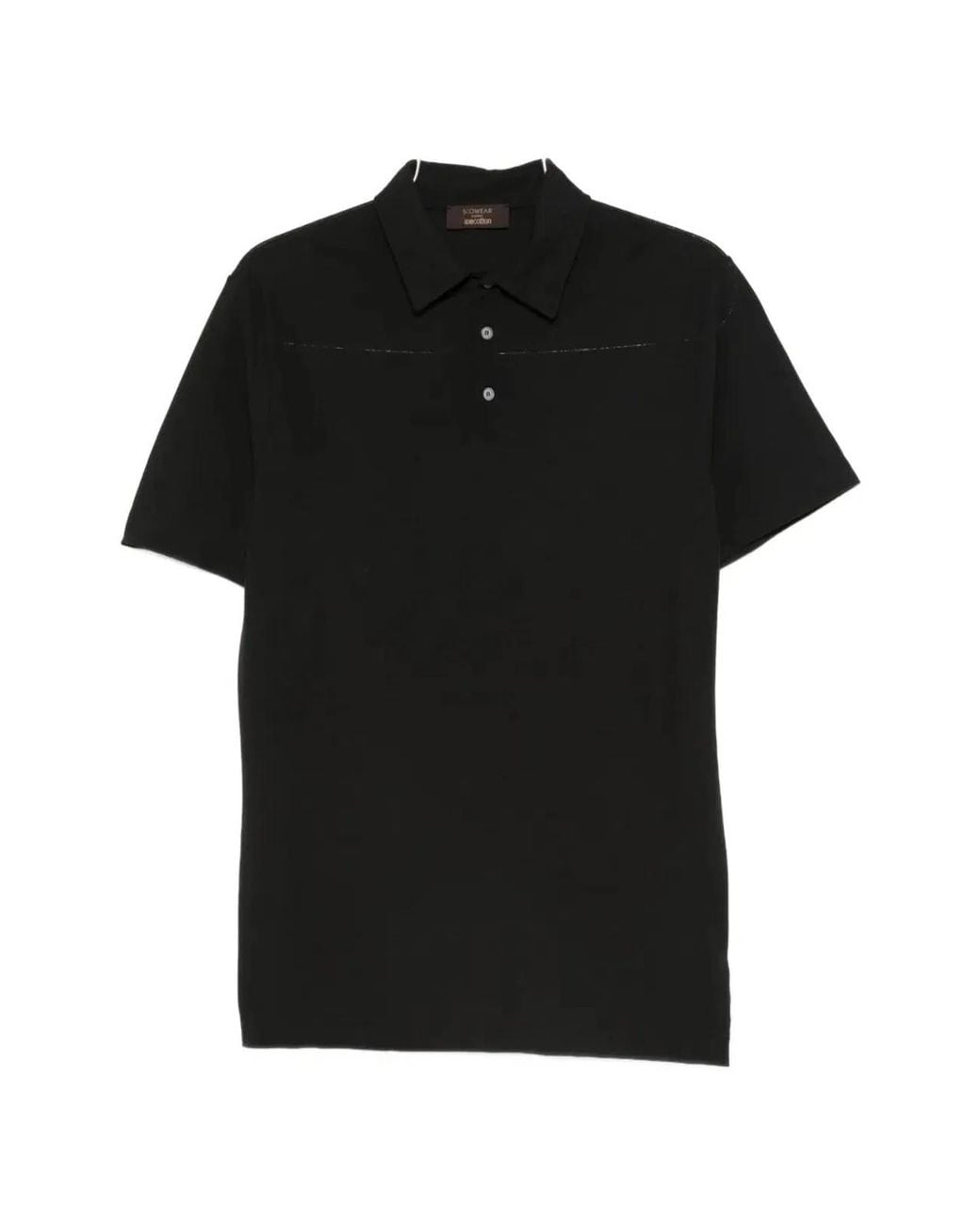Zanone Black Short Sleeves Polo Shirt for men