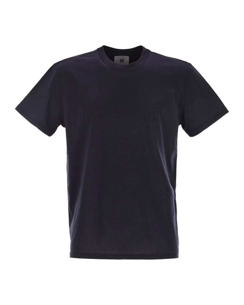 PT Torino Black Silk And Cotton Jersey Knit for men
