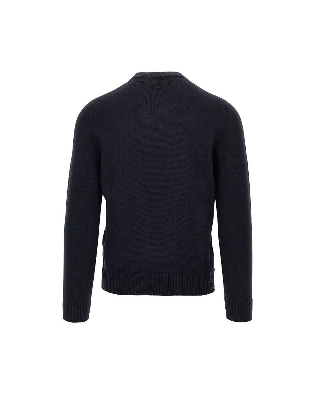 Drumohr Blue Merino Wool Knitted Sweater for men