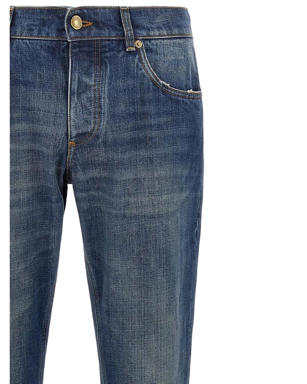 Dolce & Gabbana Blue Dolce & Gabbana Logo Plaque Jeans for men