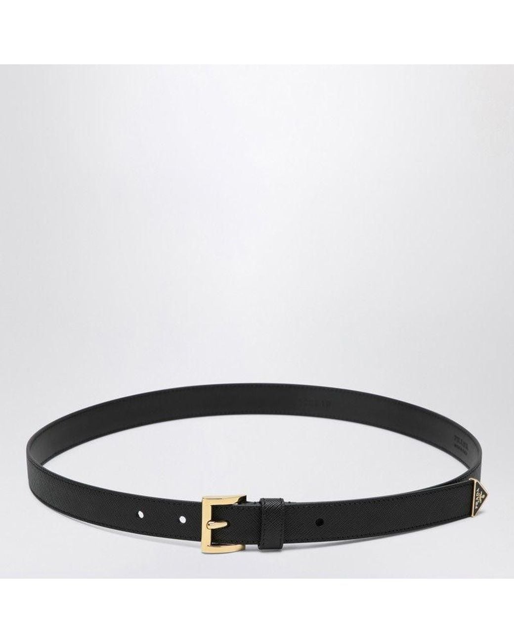 Prada Black Saffiano Leather Belt
