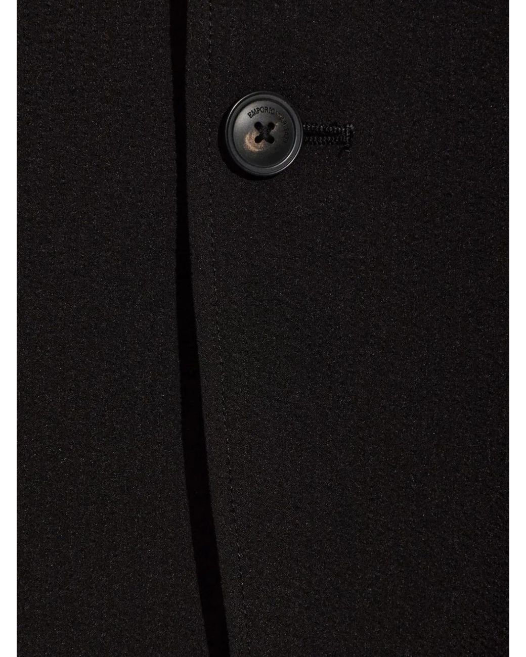 Emporio Armani Black Single-Breasted Jacket for men