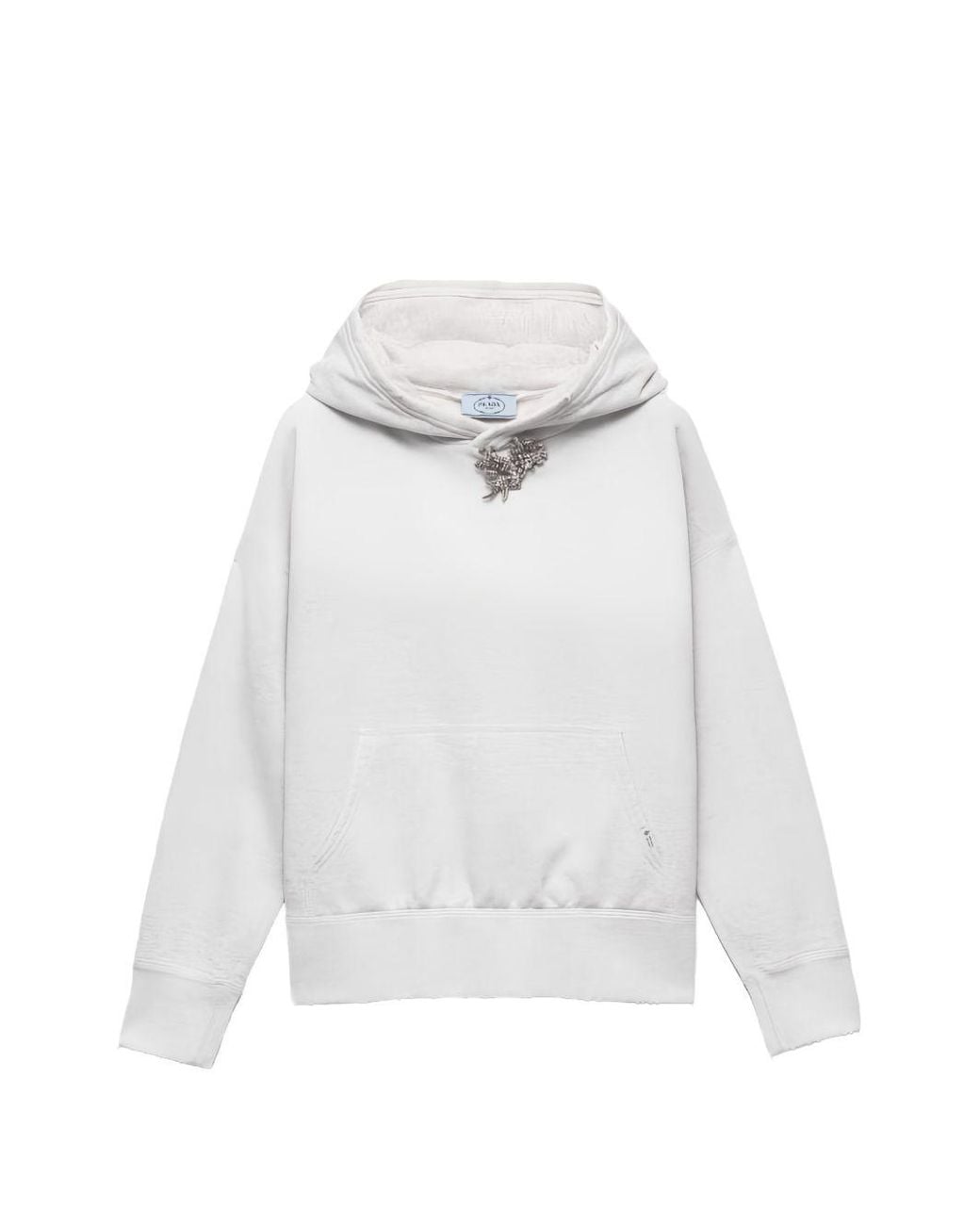 Prada White Off Cotton Sweater