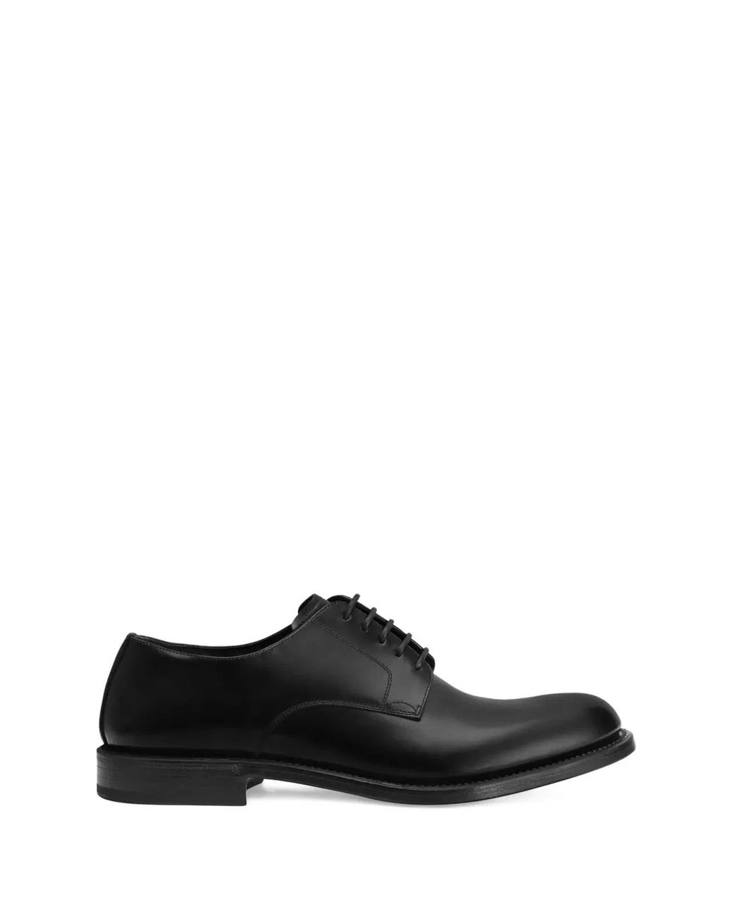 Dolce & Gabbana Black Dolce & Gabbana Leather Flat Shoes for men