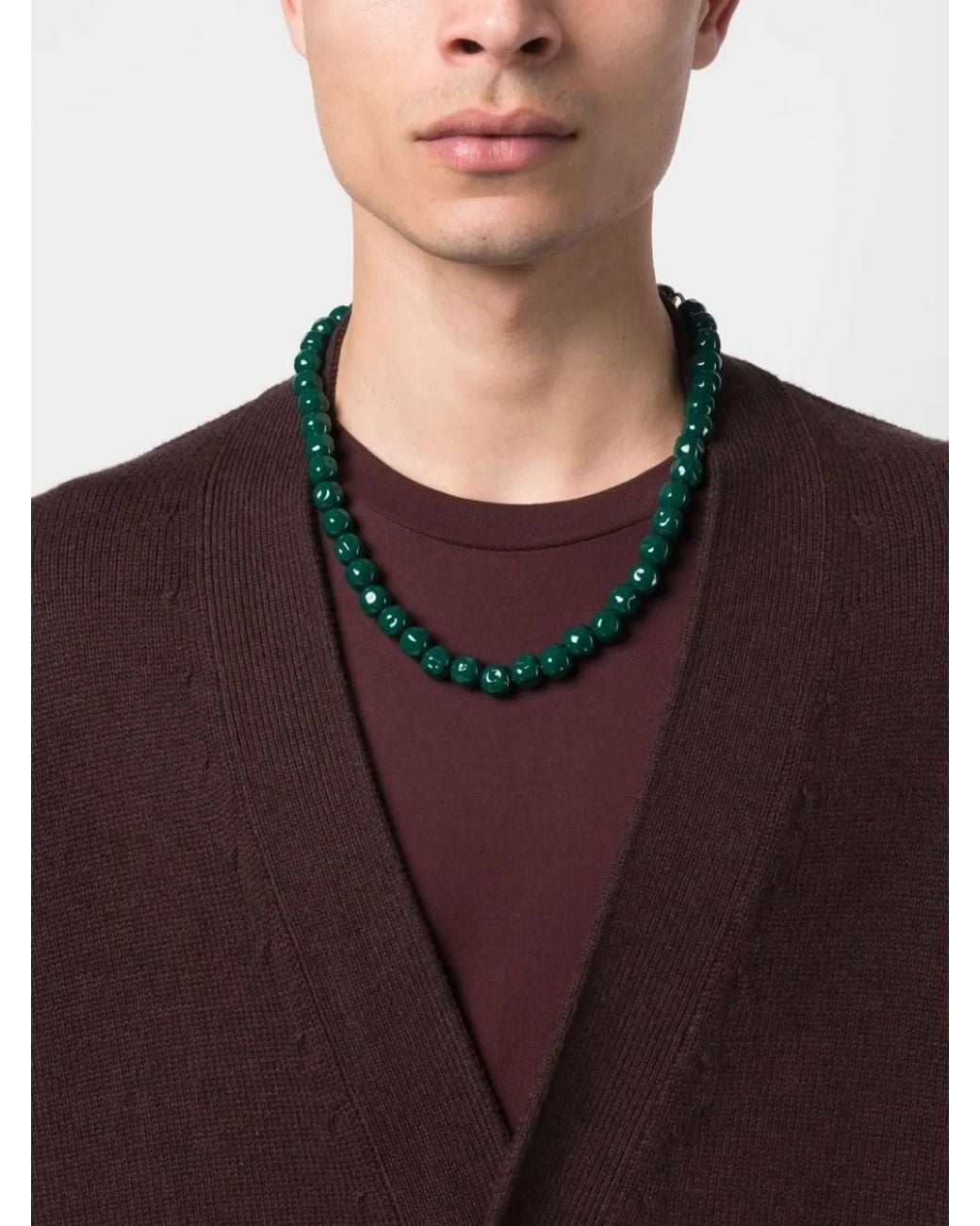 Jil Sander Black Mini Moon Necklace For for men