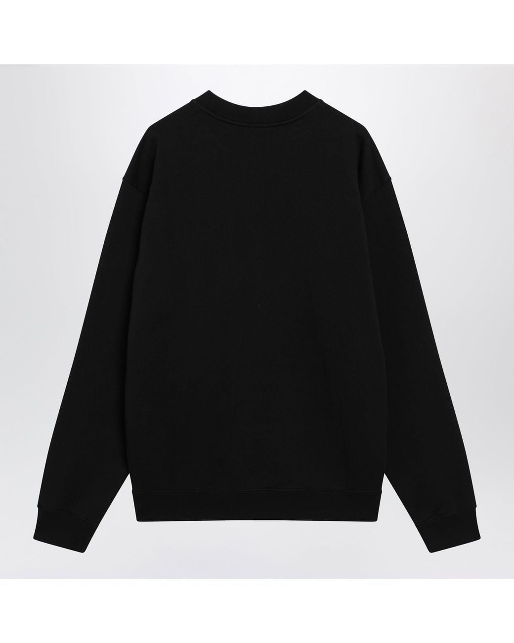Jacquemus Black Crewneck Sweatshirt With Grosgrain Logo for men