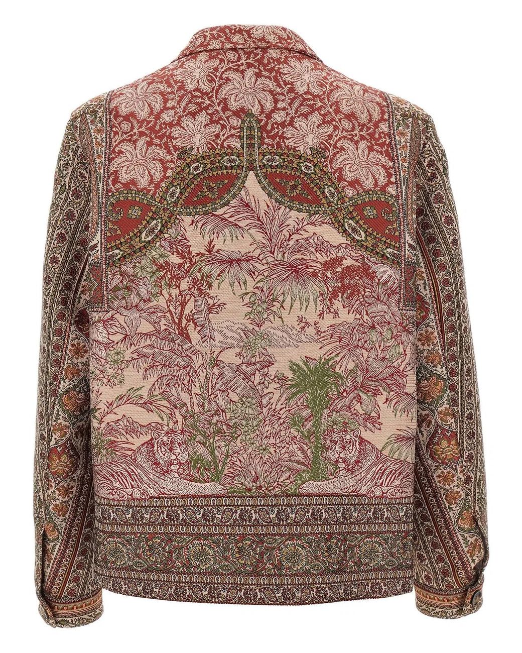 Etro Brown Balmacaan Neck Overshirt for men