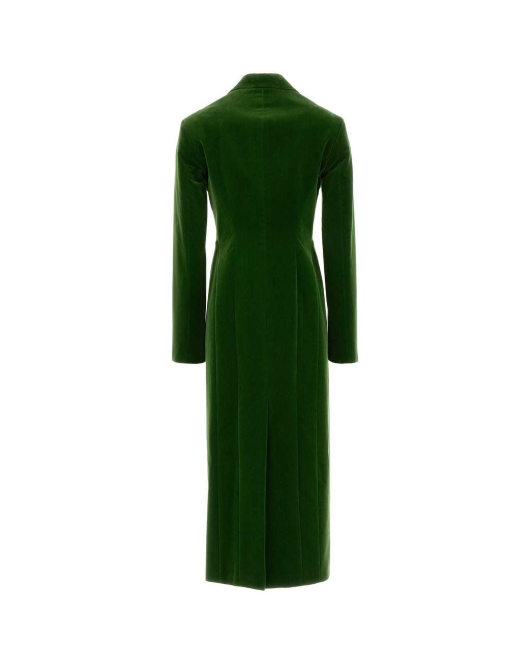 Alaïa Green Alaia Tailored Coat Cotton Velvet