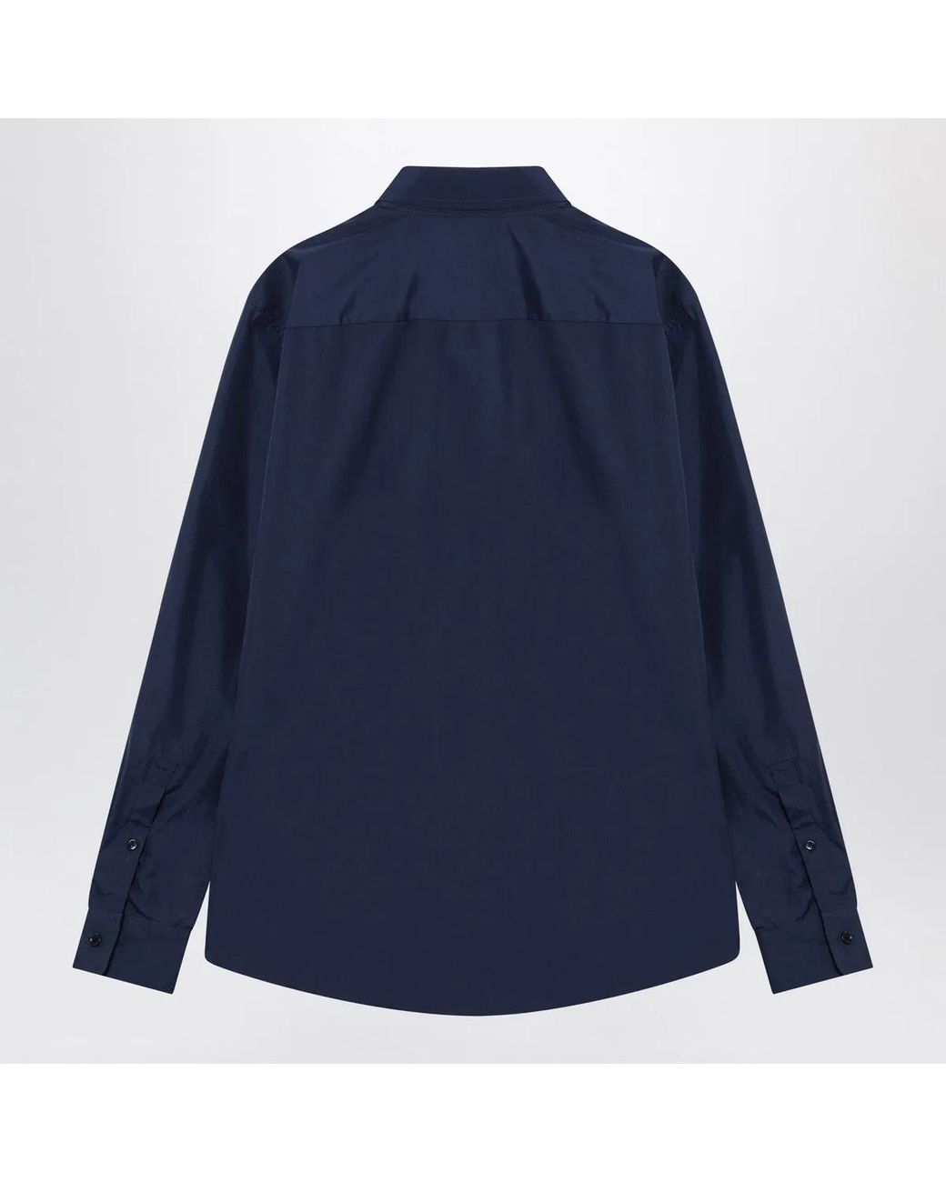 Burberry Blue Cotton Shirt With Ekd for men