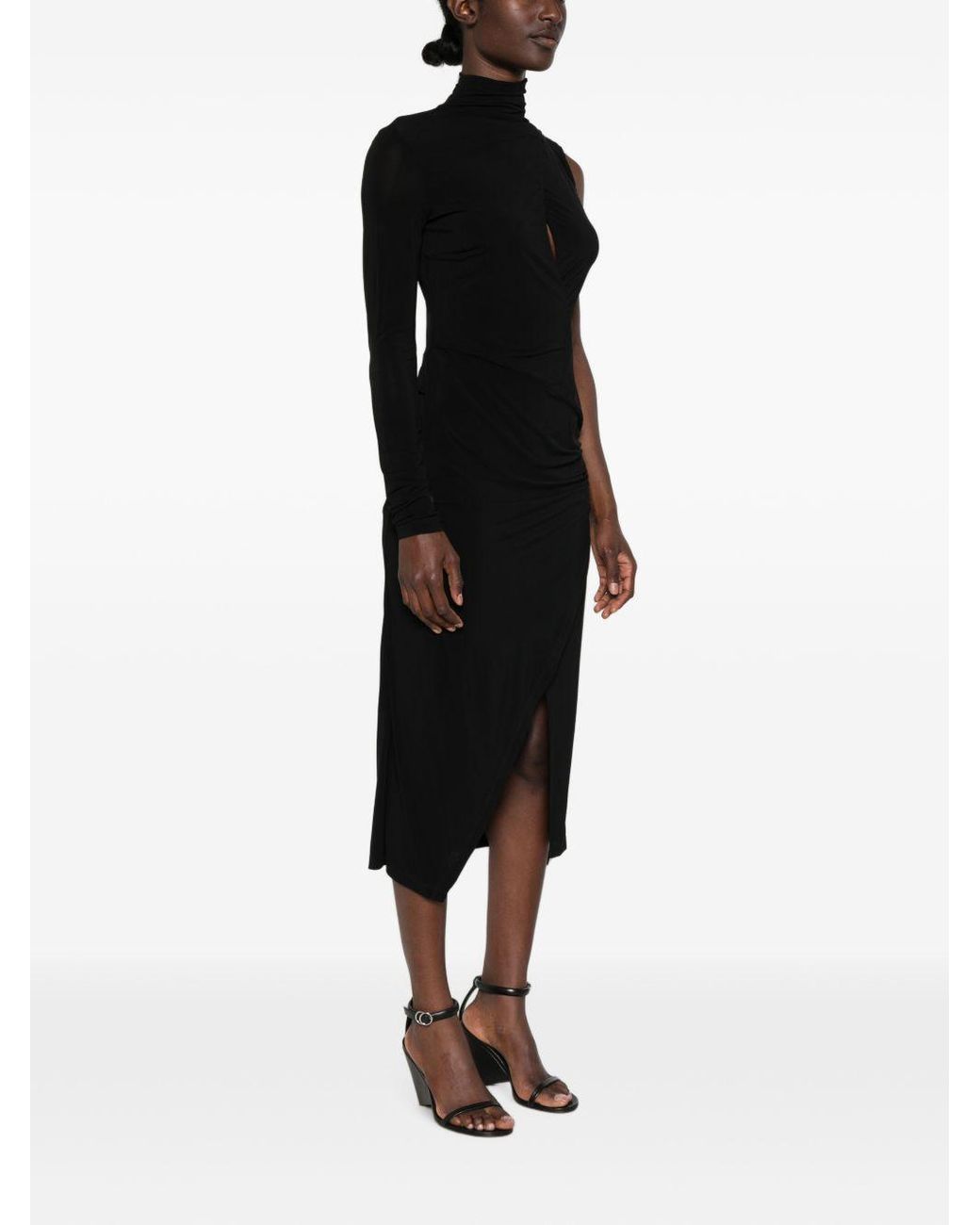 Pinko Black Viscose Elastane Dress