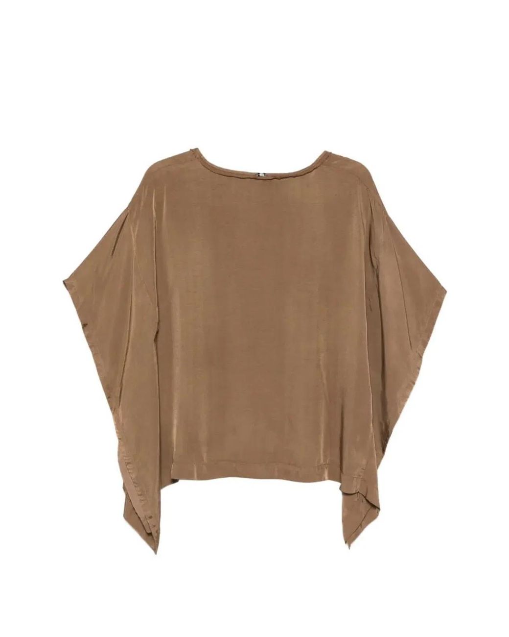 High Brown Draped Top