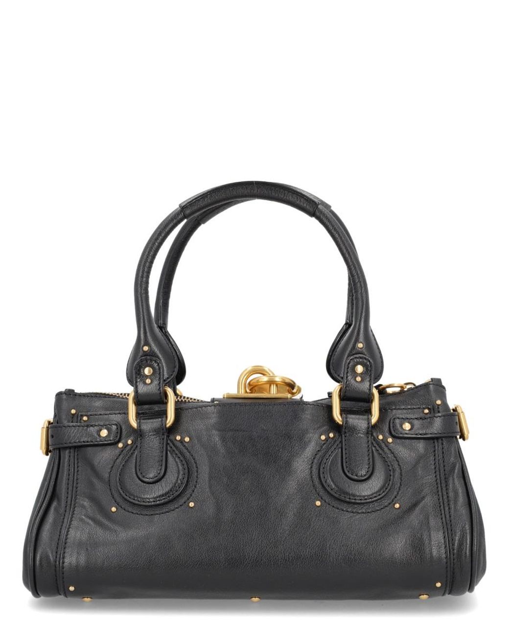 Chloé Black Paddington Grained Leather Bag