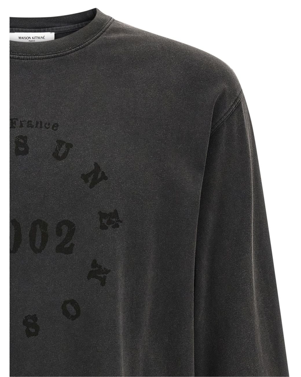 Maison Kitsuné Gray Organic Cotton T-Shirt for men
