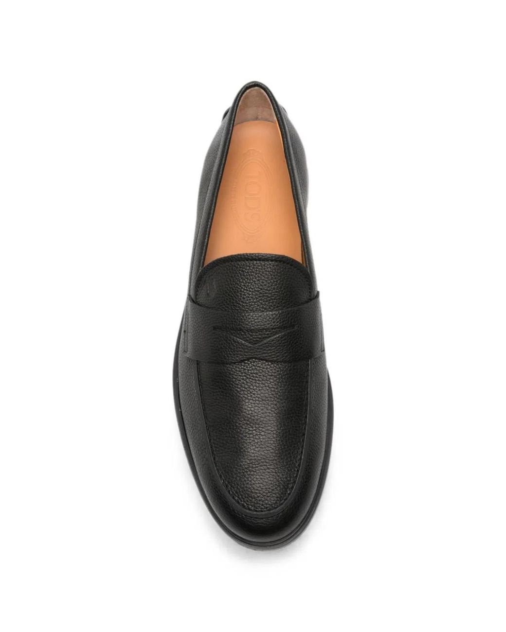 Tod's Black Leather Loafers for men