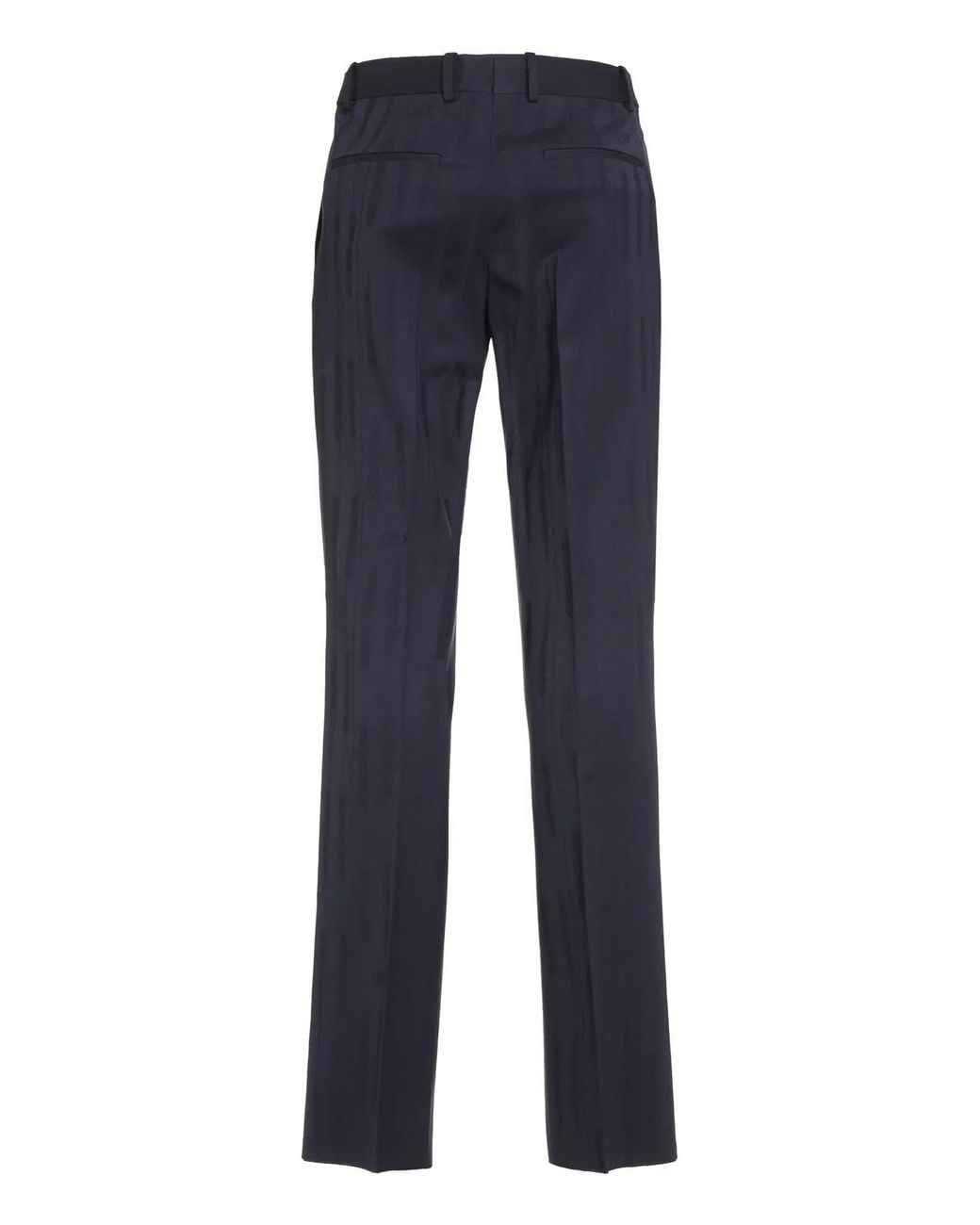 Off-White c/o Virgil Abloh Blue Slim Fit Tailored Trousers Elastane for men