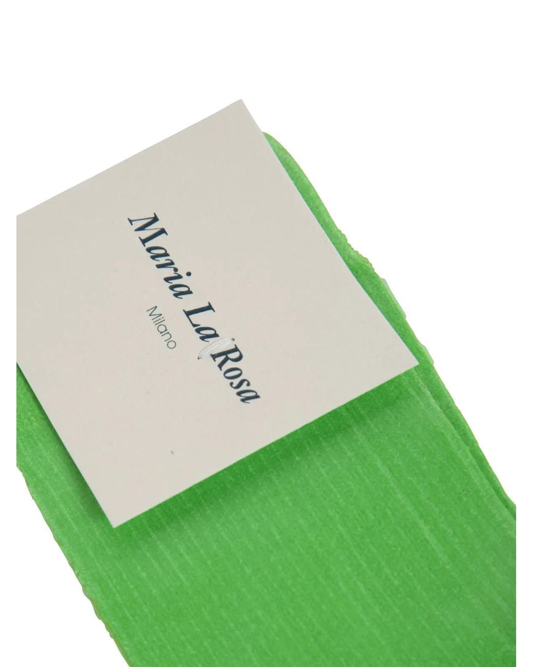 Maria La Rosa Green One Ribbed Laminated Socks