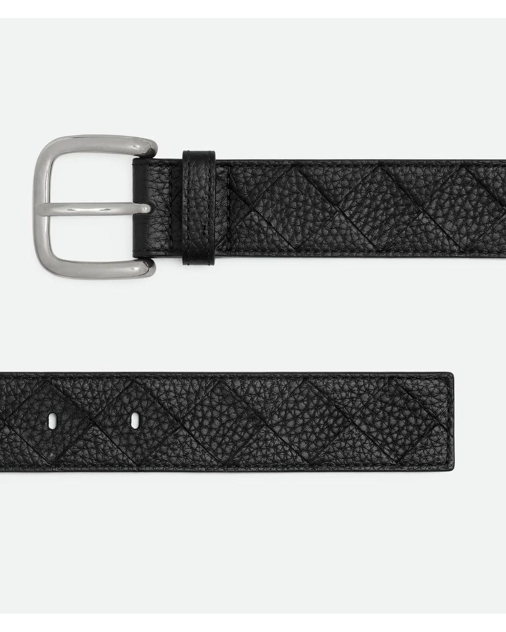 Bottega Veneta Black Taurillon Leather Belt for men