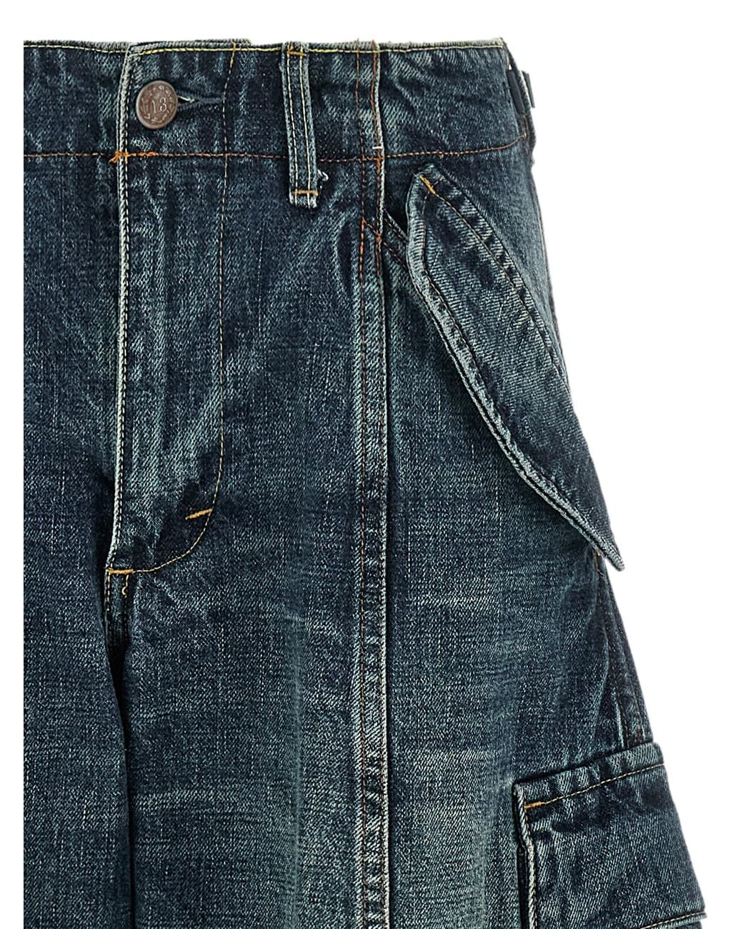 R13 Blue 'Siouxsie Field Cargo' Jeans
