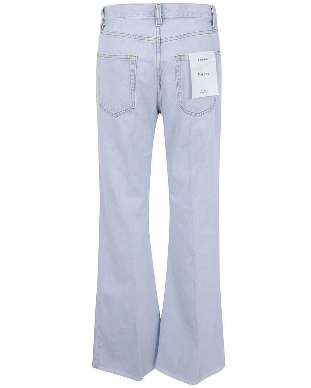 FRAME White "The Lax" High Rise Wide Leg Flare Jeans