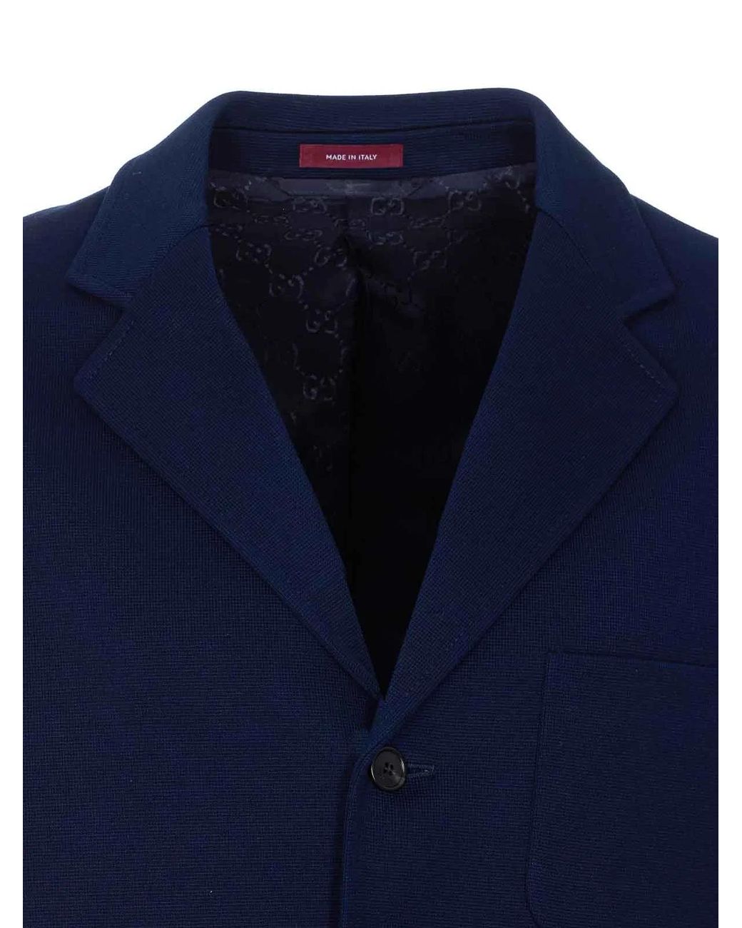 Gucci Blue Jacket With Frontal Buttons Closure for men